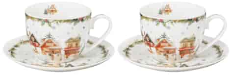 BN CHRISTMAS VILLAGE KOMPLET FILIŻANEK 2+2 270ml