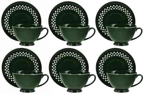 BISETTE LIMITED KOMPLET FILIŻANEK 6+6 260ml GREENA