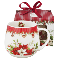 BN CHRISTMAS FLOWER KUBEK BARYŁKA W PUDEŁKU 430ml