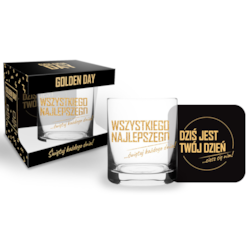GOLDEN DAY SZKLANKA 300ml + PODKŁADK - WSZSTKIE...