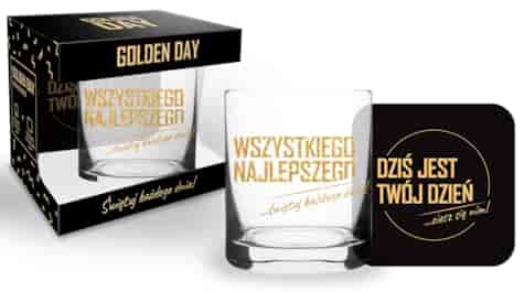 GOLDEN DAY SZKLANKA 300ml + PODKŁADK - WSZSTKIE...