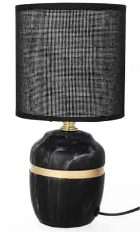 LAMPA NOCNA CERAMICZNA LK02C CZARNA 26,5cm