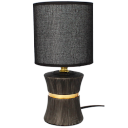 LAMPA NOCNA CERAMICZNA LK15C CZARNA 26cm
