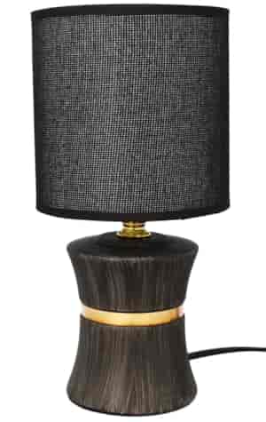 LAMPA NOCNA CERAMICZNA LK15C CZARNA 26cm