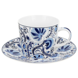 NARESH BLUE FILIŻANKA ZE SPODKIEM 1+1 250ml