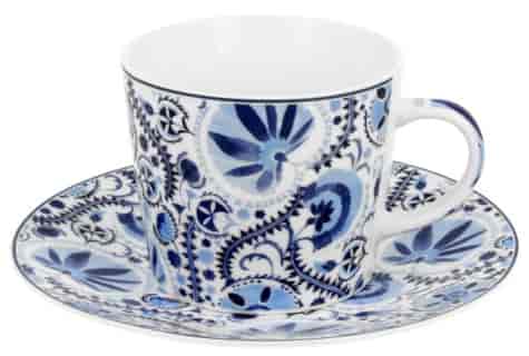 NARESH BLUE FILIŻANKA ZE SPODKIEM 1+1 250ml