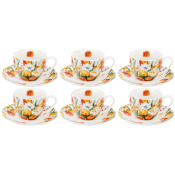 TULIPANY KOMPLET FILIŻANEK 6+6 270ml