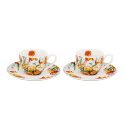 TULIPANY ESPRESSO KOMPLET FILIŻANEK 2+2 110ml