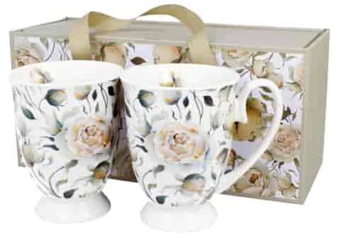ENGLISH ROSES WHITE KUBEK KPL 2EL W PUDEŁKU 340ml