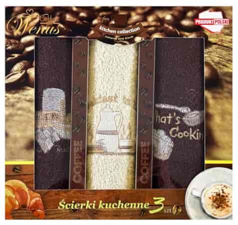 RĘCZNIK KUCHENNY ŚCIERKA HAFT 30x50cm 3szt wzD03