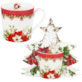 BN CHRISTMAS FLOWER KUBEK 400ml + OPAK CHOINKA