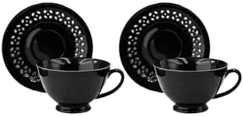 BISETTE LIMITED KOMPLET FILIŻANEK 2+2 260ml BLACKB