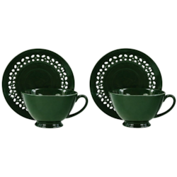 BISETTE LIMITED KOMPLET FILIŻANEK 2+2 260ml GREENB