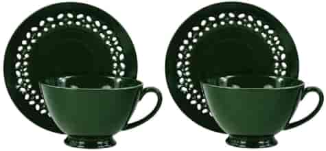 BISETTE LIMITED KOMPLET FILIŻANEK 2+2 260ml GREENB