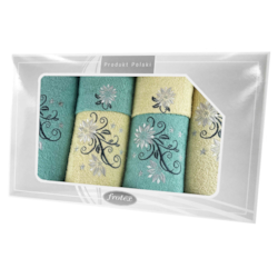 GIFT VI KPL RĘCZNIKÓW 6EL KREMOWY/MIĘTOWY 08