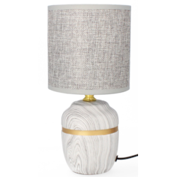 LAMPA NOCNA CERAMICZNA LK02S SZARA 26,5cm