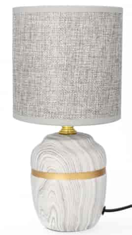 LAMPA NOCNA CERAMICZNA LK02S SZARA 26,5cm
