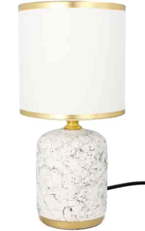 LAMPA NOCNA CERAMICZNA LK18B BIAŁA 27cm