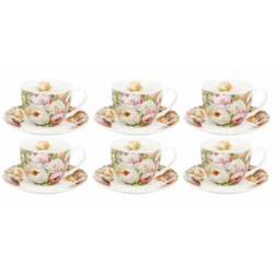 PIWONIE KOMPLET FILIŻANEK 6+6 270ml