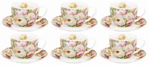 PIWONIE KOMPLET FILIŻANEK 6+6 270ml