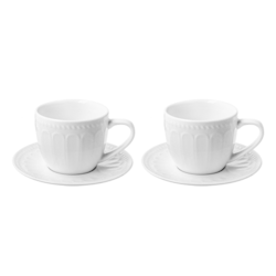 TWILIGHT WHITE ESPRESSO KOMPLET FILIŻANE 2+2 120ml