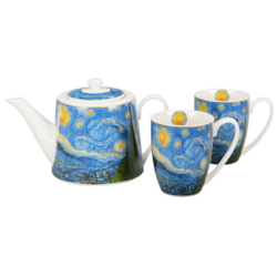 STARRY NIGHT DZBANEK ZAPARZACZ Z KUBKAMI 4EL