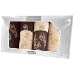 GIFT VI KPL RĘCZNIKÓW 6EL BEŻOWY/BRĄZOWY 01
