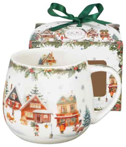 BN CHRISTMAS VILLAGE KUBEK BARYŁKA W PUDEŁKU 430ml