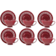 BISETTE LIMITED KOMPLET FILIŻANEK 6+6 260ml PINK B