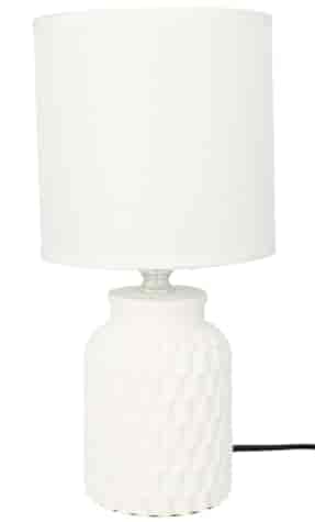 LAMPA NOCNA CERAMICZNA LK08B BIAŁA 27cm
