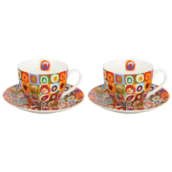 SQUARES WITH SIRCLES KOMPLET FILIŻANEK 2+2 270ml