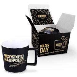 GOLDEN DAY KUBEK 350ml + KARTKA - WSZYSTKIEGO...