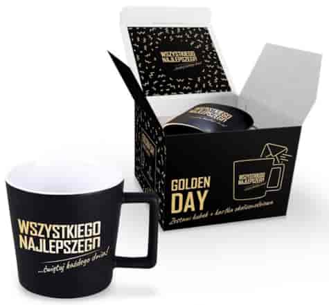 GOLDEN DAY KUBEK 350ml + KARTKA - WSZYSTKIEGO...