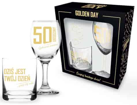 GOLDEN DAY KIELISZEK 220ml SZKLANKA 220ml 2EL - 50