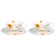 ROYAL PANSY KOMPLET FILIŻANEK 2+2 250ml