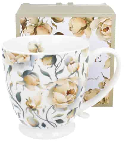 ENGLISH ROSES WHITE KUBEK NA STOPCE W PUDEŁK 500ml