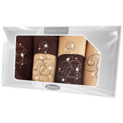 GIFT VI KPL RĘCZNIKÓW 6EL BEŻOWY/BRĄZOWY 05
