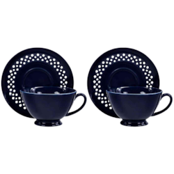 BISETTE LIMITED KOMPLET FILIŻANEK 2+2 260ml BLUE A