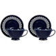 BISETTE LIMITED KOMPLET FILIŻANEK 2+2 260ml BLUE A