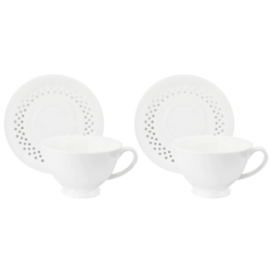 BISETTE LIMITED KOMPLET FILIŻANEK 2+2 260ml WHITEA