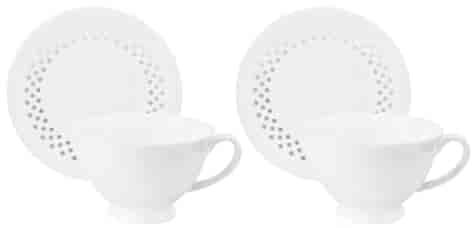 BISETTE LIMITED KOMPLET FILIŻANEK 2+2 260ml WHITEA