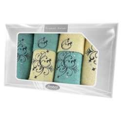 GIFT VI KPL RĘCZNIKÓW 6EL KREMOWY/MIĘTOWY 16