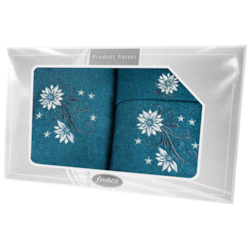 GIFT III KPL RĘCZNIKÓW 3EL SZMARAGDOWY 08