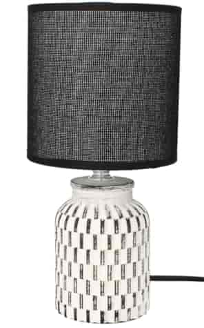 LAMPA NOCNA CERAMICZNA LK08C CZARNA 27cm