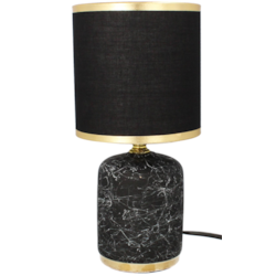 LAMPA NOCNA CERAMICZNA LK18C CZARNA 27cm