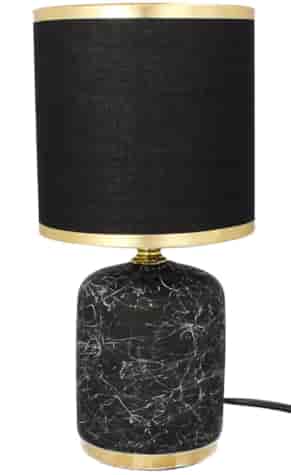 LAMPA NOCNA CERAMICZNA LK18C CZARNA 27cm