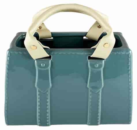 OSŁONKA CERAMICZNA TOREBKA 25x12x16cm BLUE
