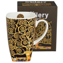 TREE OF LIFE BROWN KUBEK KWADRAT W PUDEŁKU 650ml