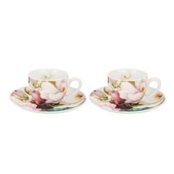 MAGNOLIE ESPRESSO KOMPLET FILIŻANEK 2+2 110ml