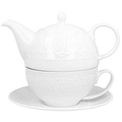 ALICE WHITE CZAJNICZEK Z FILIŻANKĄ 300ml 3EL